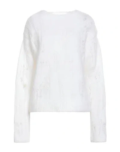 Ramael Woman Sweater White Size S Mohair Wool, Polyamide, Wool, Elastane