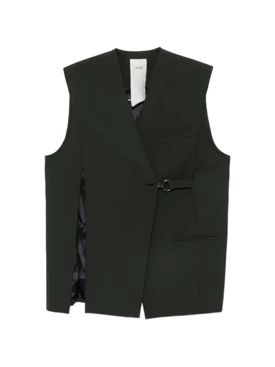 Rame Buckle-fastening Asymmetric Gilet In 그린