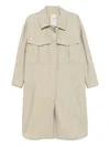 Rame Buttoned Trench Coat In Neutrals