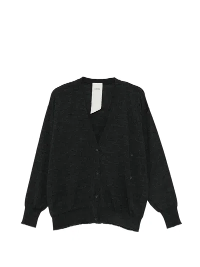 Rame Button-embellished V-neck Cardigan In Black