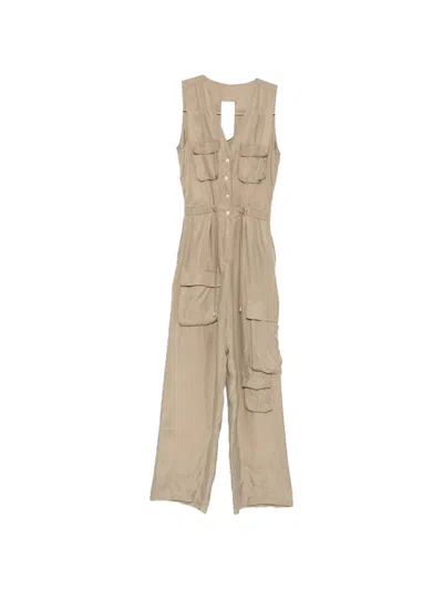 Rame Cargo-pocket Jumpsuit In Brown