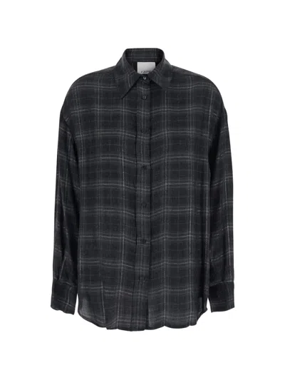 Rame Check-pattern Shirt In Black