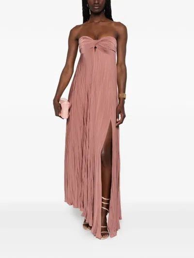 Rame Crinkled-finish Strapless Maxi Dress In Pink