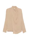 Rame Draped Button-fastening Shirt In Neutral
