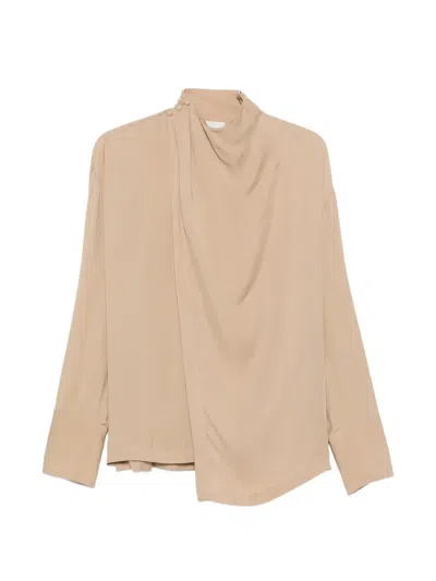 Rame Draped Button-fastening Shirt In Neutral