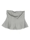 Rame Flared Strapless Top In Gray