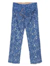 Rame Floral-lace Trousers In Blue