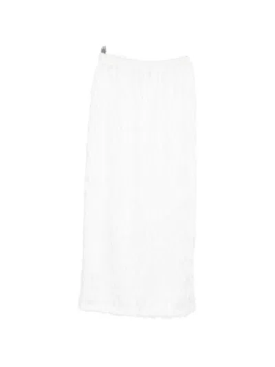 Rame Fringed Midi Skirt In White