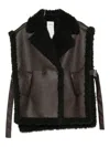 Rame Fur-trim Belted Jacket In Brown