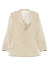 Rame Metallic Blazer In Neutrals