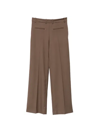 Rame Pressed-crease Wide-leg Trousers In Brown