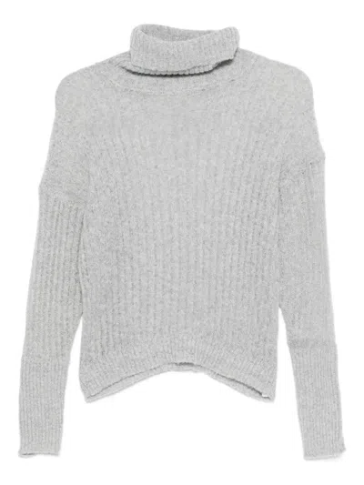 Rame Roll-neck Knitted Sweater In Gray