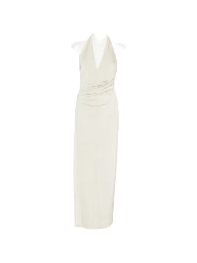 Rame Ruched-detail Maxi Dress In Neutral