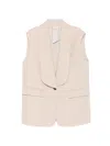 Rame Shawl-lapel Gilet In Neutral