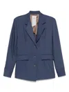 Rame Single-breasted Blazer In Blue