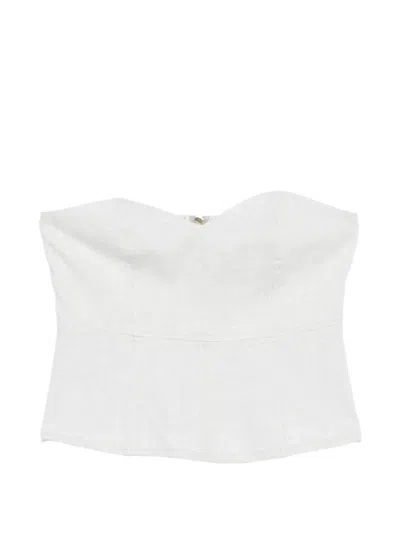 Rame Sweetheart-neck Strapless Top In White