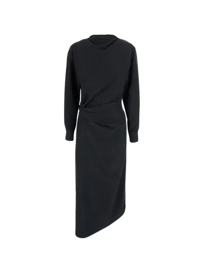 Rame Twist-detail Asymmetric Dress In Black