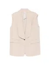 Rame Shawl-lapel Gilet In Metallic