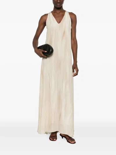Rame V-neck T-back Maxi Dress In Neutral