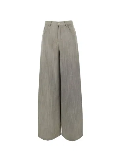 Rame Wide-leg Palazzo Pants In Gray