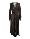 Rame Woman Midi Dress Bronze Size 2 Polyester