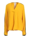 Rame Woman Top Mandarin Size 3 Polyester In Yellow