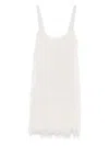 Rame Fringed Mini Dress In Bianco