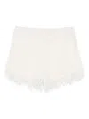 Rame Fringed Shorts In Bianco