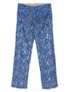 Rame Floral-lace Trousers In Blu