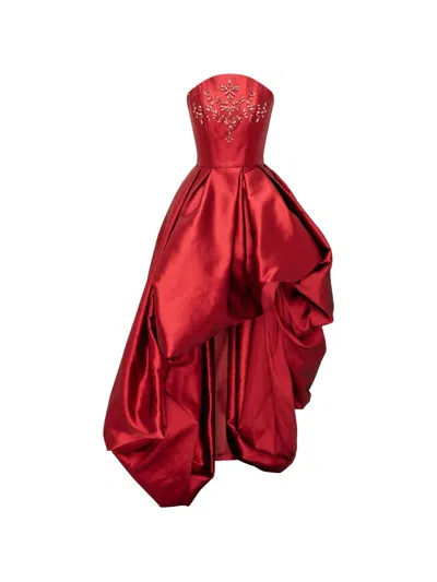 Rami Al Ali Asymmetric Dress In Red