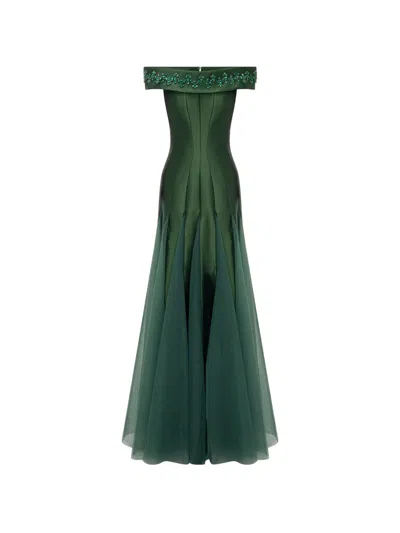 Rami Al Ali Panelled Maxi Dress In Green