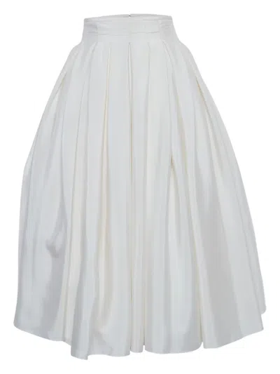 Pre-owned Rami Al Ali Pleated Skirt In White