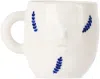 Rami Kim Studio White & Blue Floating Leaf Espresso Cup In Blue
