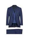 Ramon Sanjurjo Check-pattern Three-piece Suit In Blue