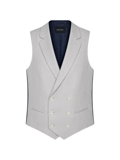 Ramon Sanjurjo Double-breasted Peak-lapel Waistcoat In Gray