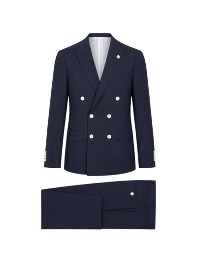 Ramon Sanjurjo Double-breasted Two-piece Suit In Blue