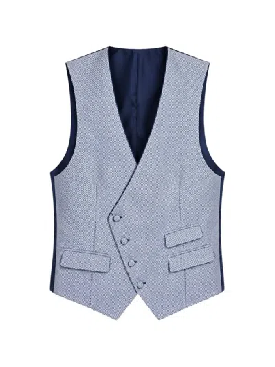 Ramon Sanjurjo Double-breasted Waistcoat In Blue