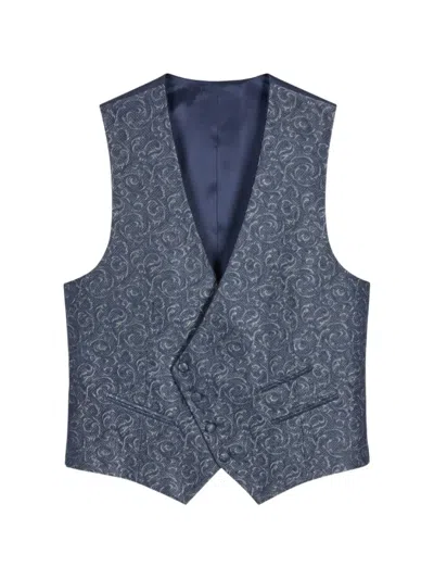 Ramon Sanjurjo Paisley-pattern Waistcoat In Blue