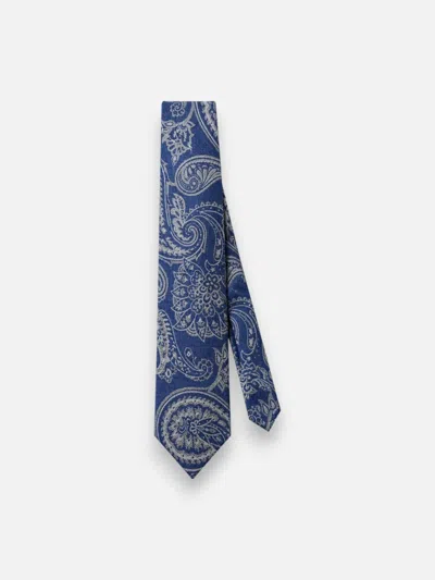 Ramon Sanjurjo Paisley-print Pointed-tip Tie In Blue