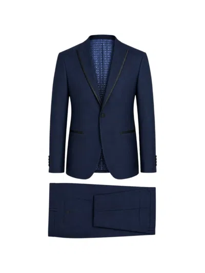 Ramon Sanjurjo Peak-lapel Single-breasted Suit In Blue