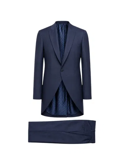 Ramon Sanjurjo Peak-lapel Single-breasted Suit In Blue
