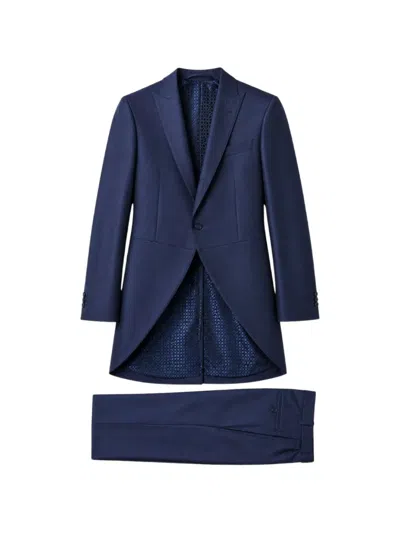 Ramon Sanjurjo Peak-lapel Tailored Single-breasted Suit In Blue