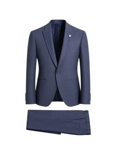 Ramon Sanjurjo Peak-lapels Single-breasted Suit In Blue