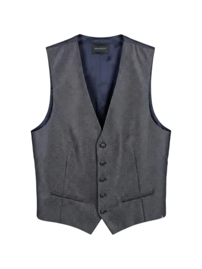 Ramon Sanjurjo Polka-dot Waistcoat In Blue