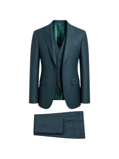 Ramon Sanjurjo Three-piece Single-breasted Dinner Suit In Green