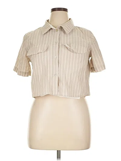 Pre-owned Rampage Short Sleeve Blouse In Brown