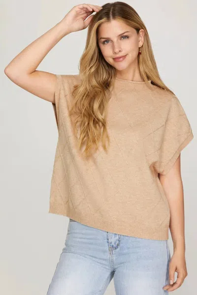 Ramshaw's Home Boutique Laney Knit Top In Beige In Neutral