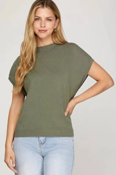 Ramshaw's Home Boutique Laney Knit Top In Green