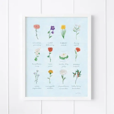 Ramus & Co Birth Month Flowers Museum Quality 8" X 10" Art Print In Multi