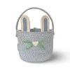 Ramus & Co Bunny Rope Spring Basket In Blue